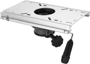 Adjustable Boat Seat Pedestal Slide, Fore & AFT Seat Slide with Locking Seat Mount, Aluminum Boat Seats Captain Chair Slide, Suitable for Fit 2-7/8 Inch Diameter Pedestal Post