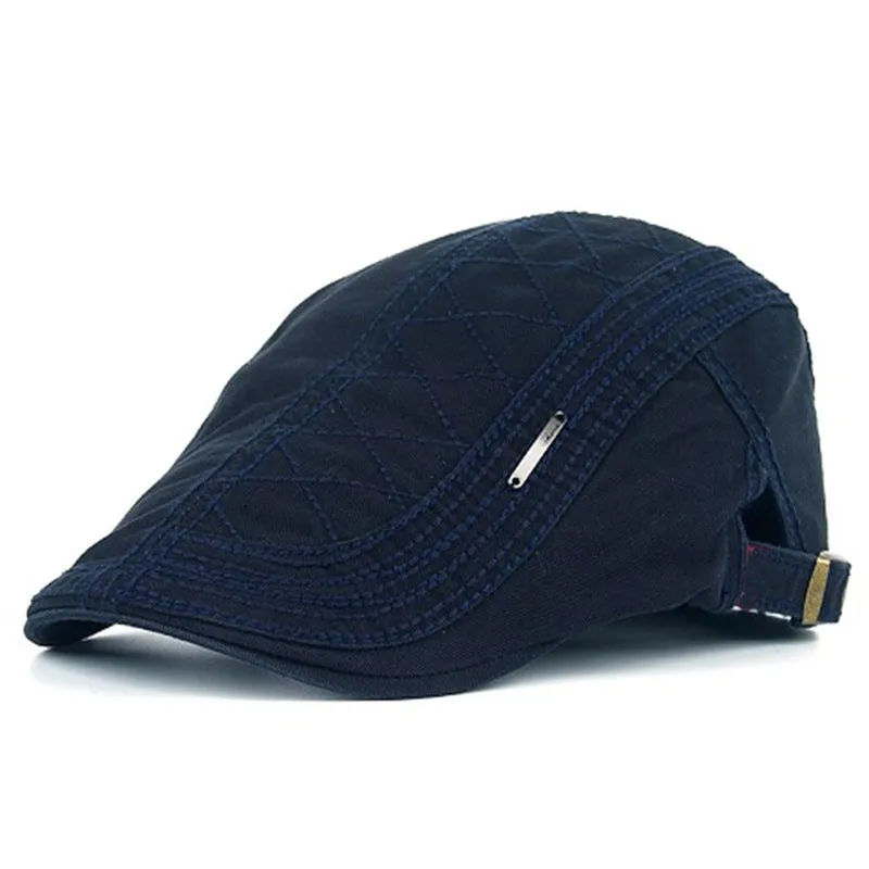Adjustable Breathable Flat Cap for Men