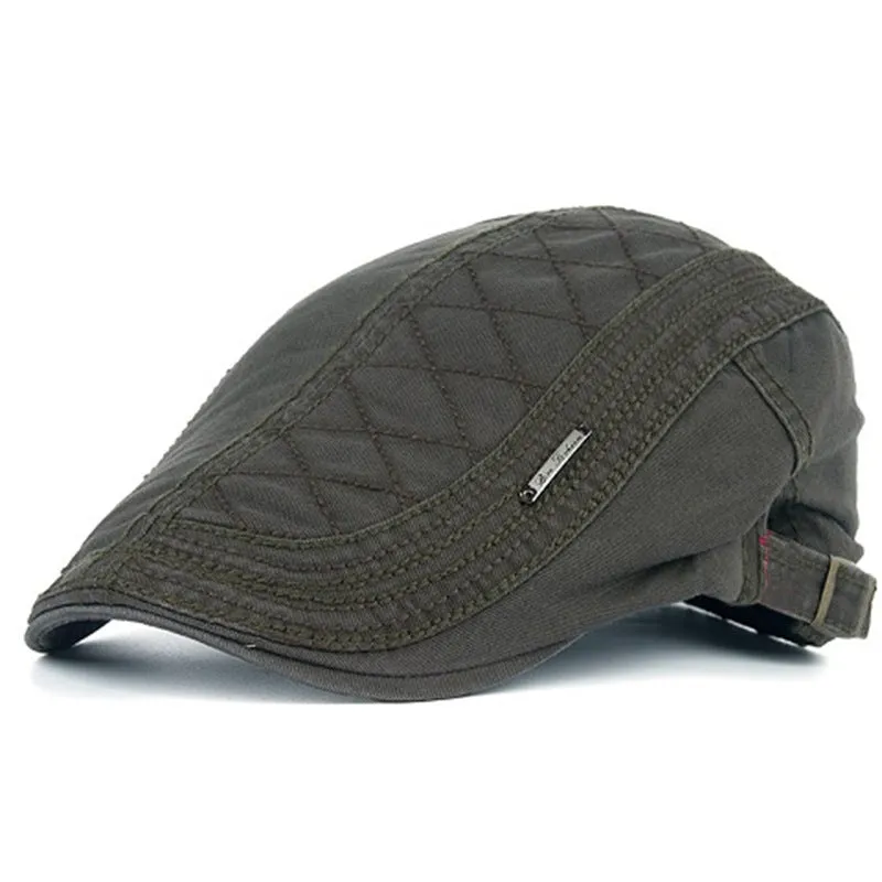 Adjustable Breathable Flat Cap for Men