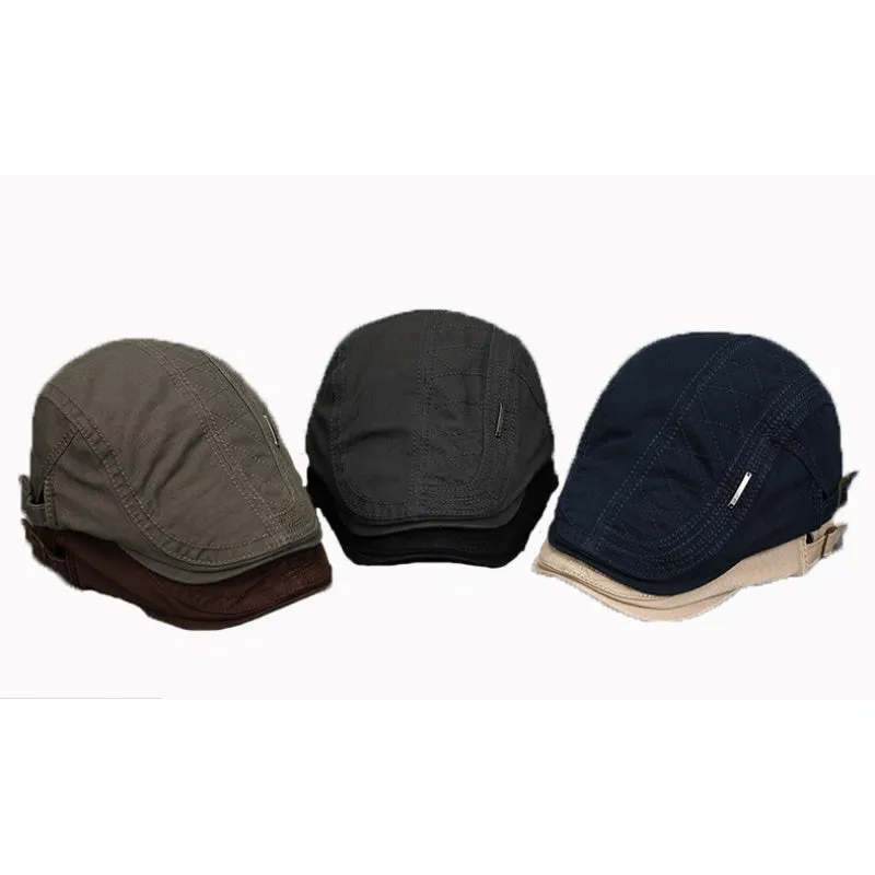 Adjustable Breathable Flat Cap for Men