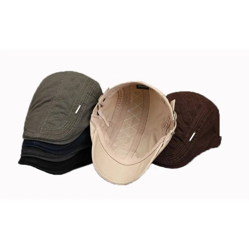 Adjustable Breathable Flat Cap for Men