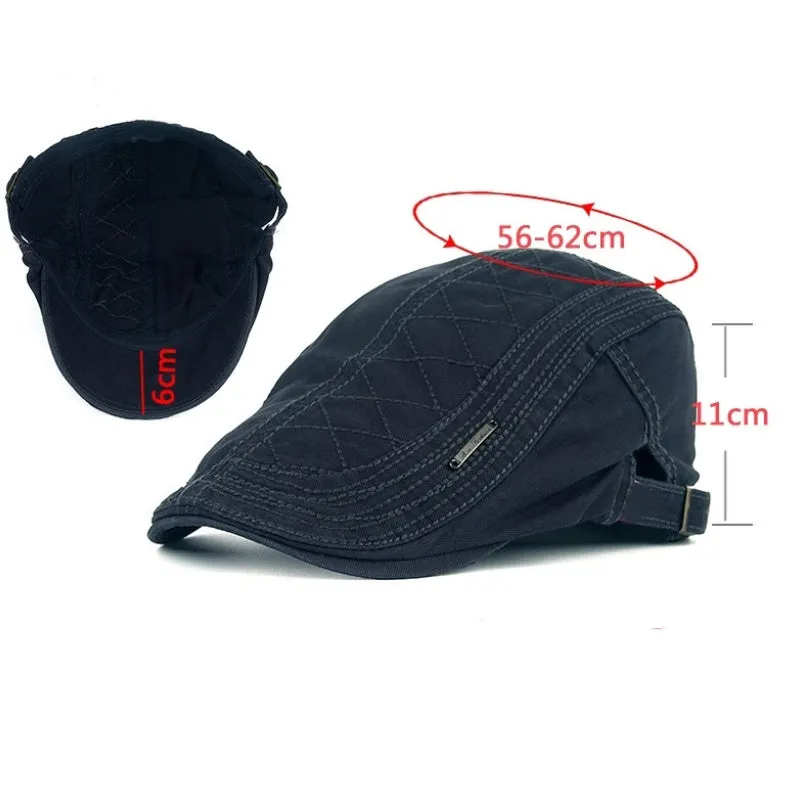 Adjustable Breathable Flat Cap for Men