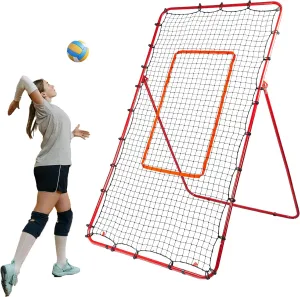 Adjustable Volleyball Rebounder Net 7x4 FT – Volleyball Training Equipment for Practicing Volleying, Bumping, Spiking, Volleyball Trainer for Kids and Adults – with Travel Bag