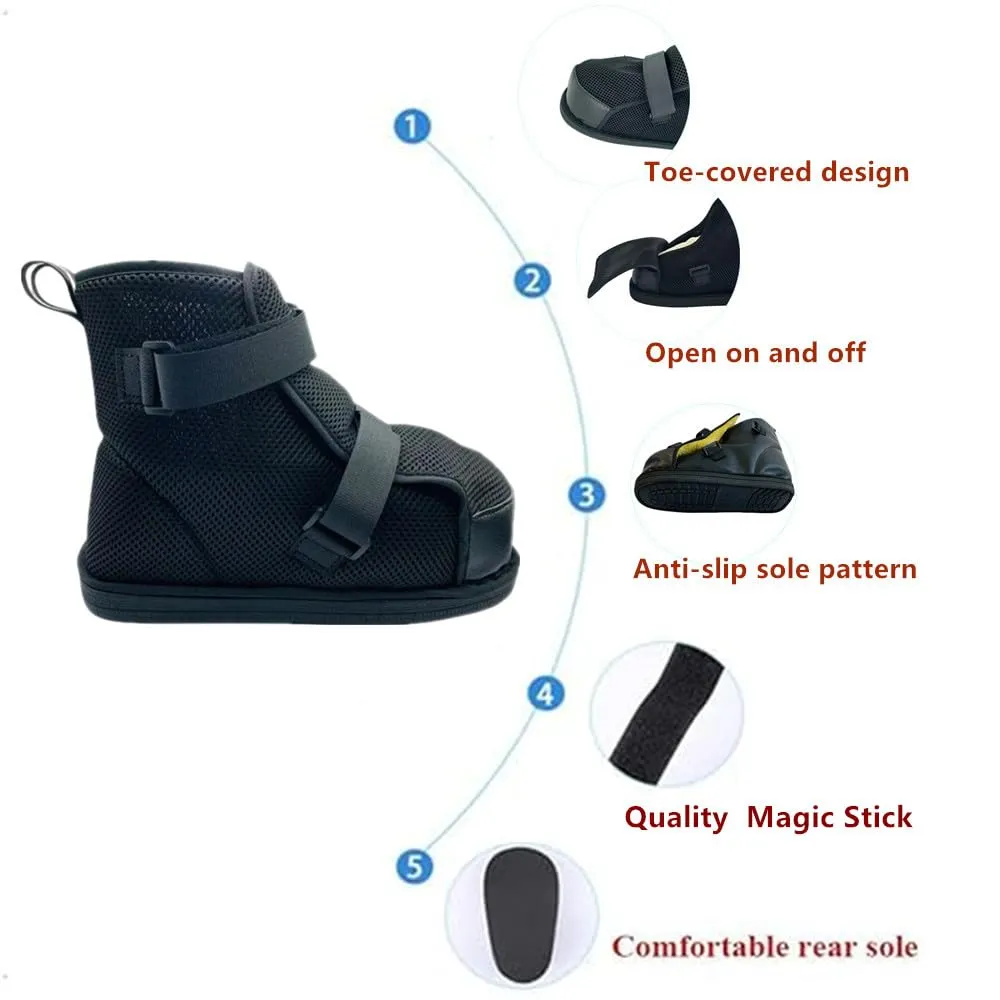 Adjustable Walking Boots Recovery Cast Shoe Covers,Lightweight Medical Walking Boot,Fracture Shoes,Medical Boots for Men or Women（Small）