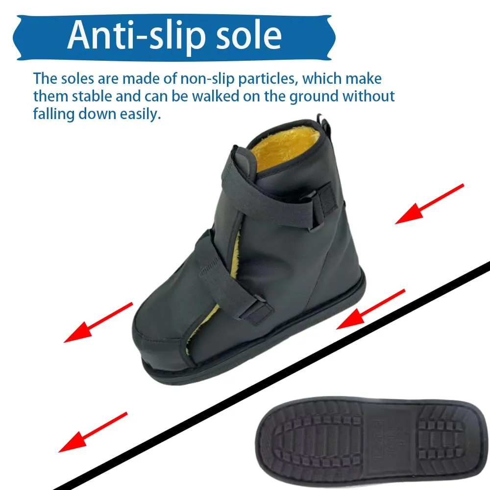 Adjustable Walking Boots Recovery Cast Shoe Covers,Medical Boots,Breathable Postoperative Shoes for Foot Sprains Ankle Fractures Toes,Broken Foot or Toe for Men or Women(Thick,L)