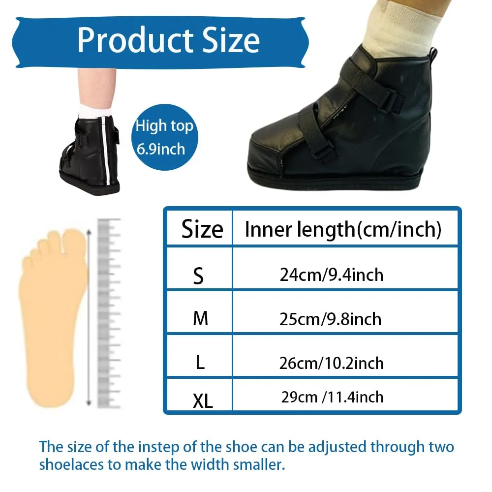 Adjustable Walking Boots Recovery Cast Shoe Covers,Medical Boots,Breathable Postoperative Shoes for Foot Sprains Ankle Fractures Toes,Broken Foot or Toe for Men or Women(Thick,L)