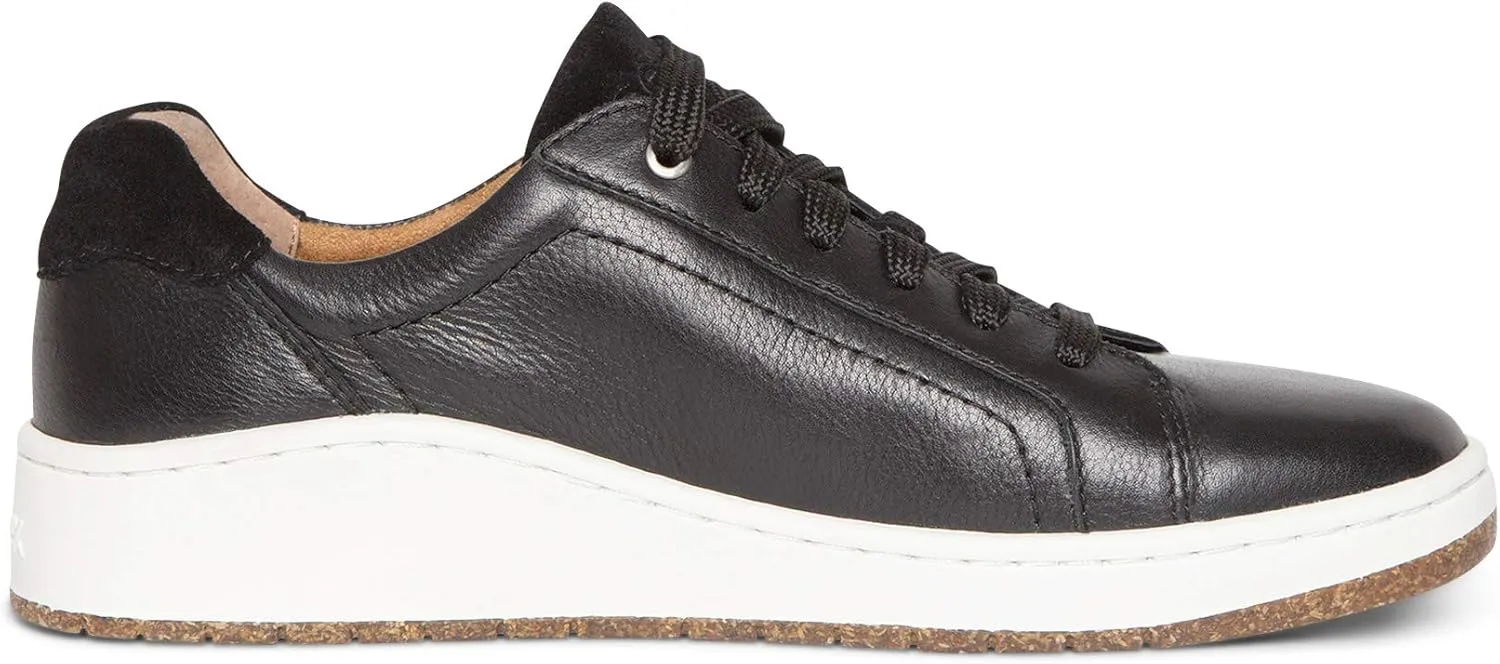 Aetrex Women's Blake Leather Arch Support Orthopedic Sneakers - Neutral Adjustable Lace Up Lightweight Casual Walking Sneakers for Women