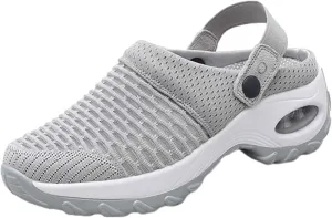 Air Cushion Slip-On Walking Shoes Orthopedic Diabetic Walking Shoes, Orthopedic Clogs Slippers Sandals Sneakers for Women