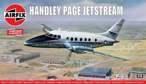 Airfix Vintage Classics Handley Page Jetstream 1:72 Military Aviation Plastic Model Kit A03012V, Assorted