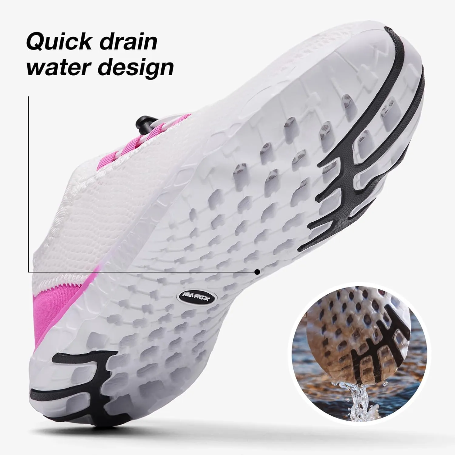 ALEADER Women's Stylish Water Shoes, Quick-Dry Xdrain Water Sneakers, Lightweight & Comfort Footed