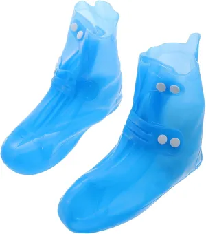 Alipis 1Pair Non Slip Thickened Shoe Covers with Button Design and Protective Footwear for Rain for Outdoor Activities and Daily Use