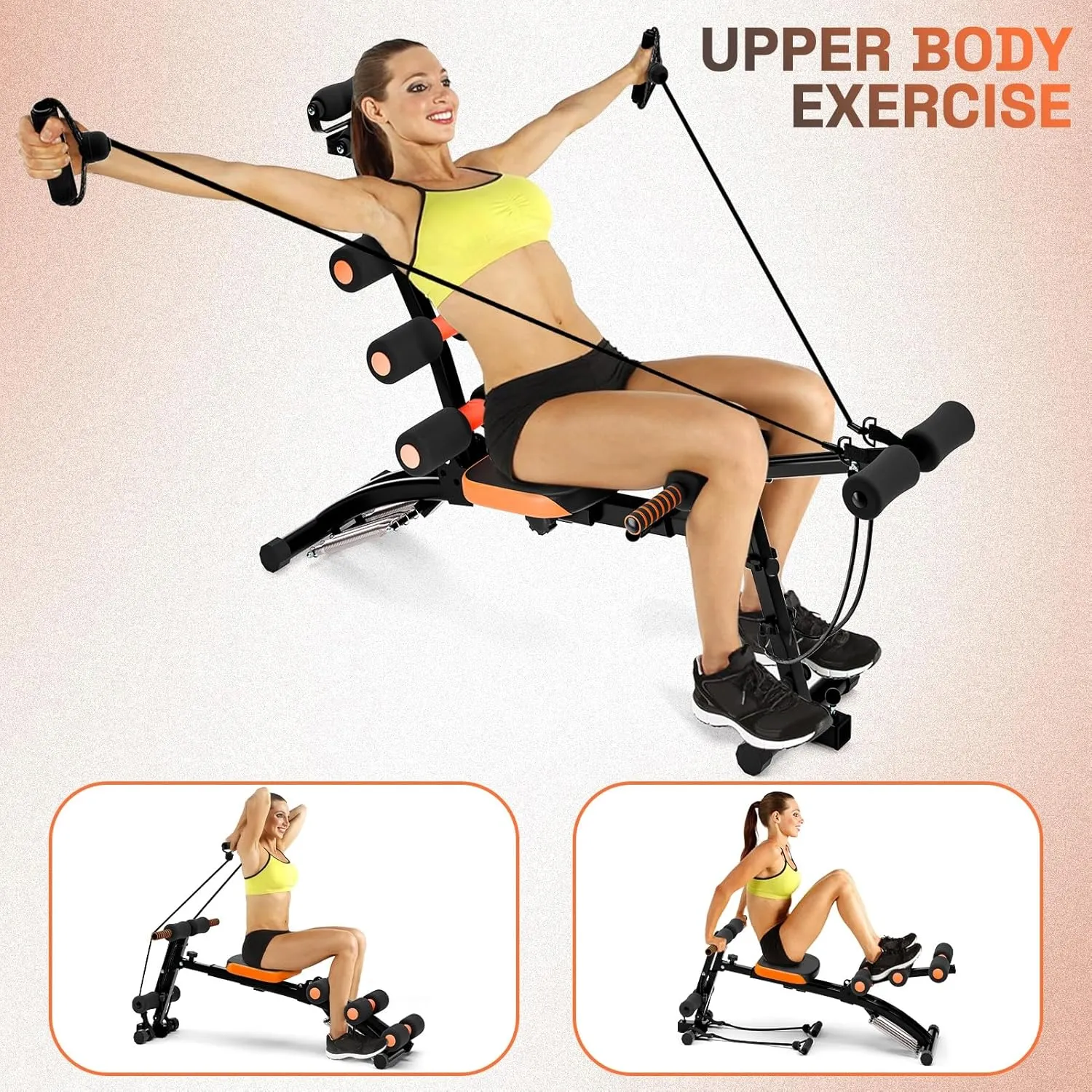 All-in-One Ab Workout Bench, Ab Machine for Home Gym, Ab Workout Bench for Home Gym, Multi-Functional Adjustable Ab Crunch Machine, Ab Exercise Equipment for Abs Core Exercise Equipment