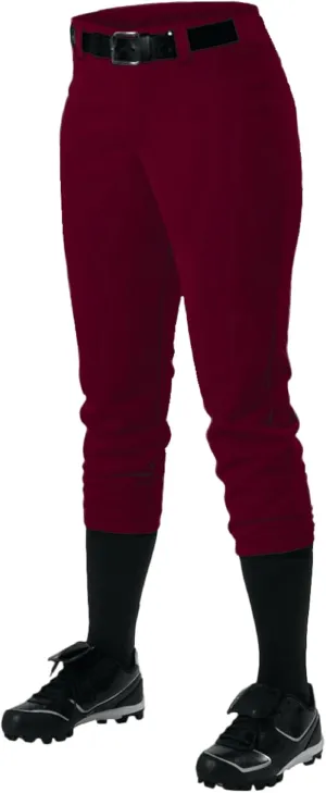 Alleson Athletic Girls Belt Loop Fastpitch Pant – Five Pro-Style Fit, Moisture-Wicking & Durable Fabric