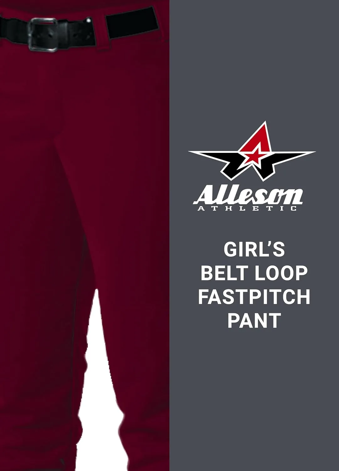 Alleson Athletic Girls Belt Loop Fastpitch Pant – Five Pro-Style Fit, Moisture-Wicking & Durable Fabric