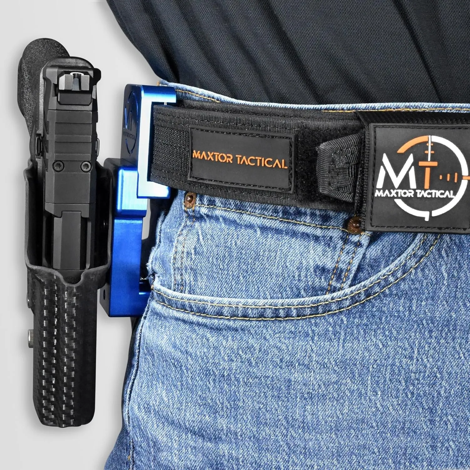 Alloy Competition Holster OWB Fits Shadow Systems MR920 Outside The Waistband Carry Gun Holster Kydex American Made OWB Aluminum Belt Attachment
