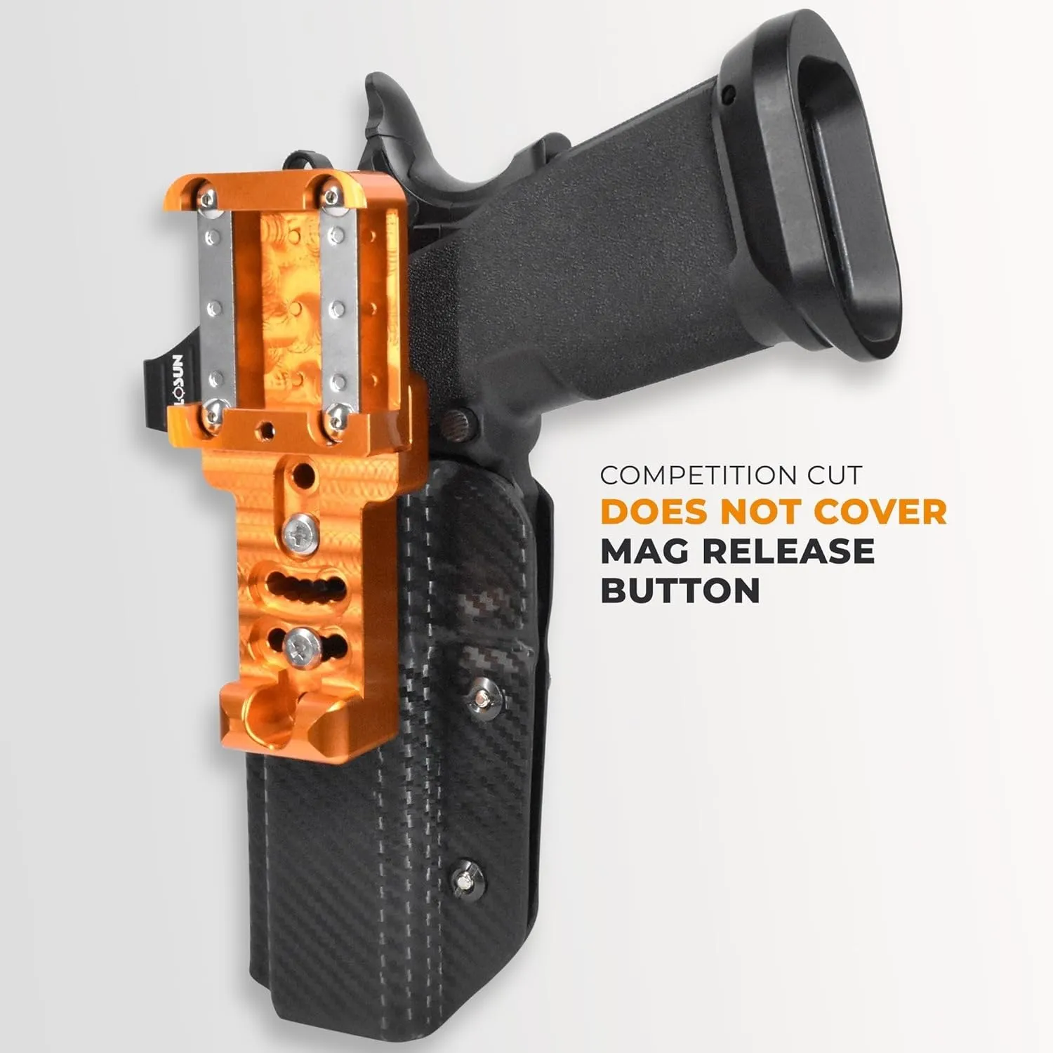 Alloy Competition Holster OWB Fits Shadow Systems MR920 Outside The Waistband Carry Gun Holster Kydex American Made OWB Aluminum Belt Attachment