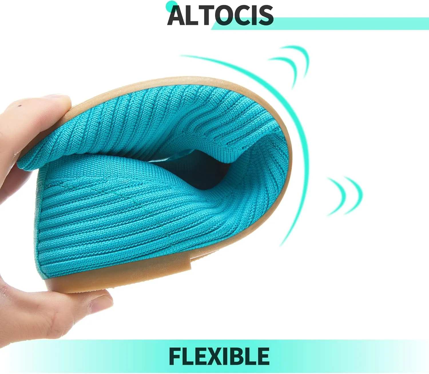 ALTOCIS Womens Knit Ballet Flats Ladies Comfortable Pointed-Toe Dressy Shoes Casual Soft Flat Shoes Ballerina Walking Flats Shoes