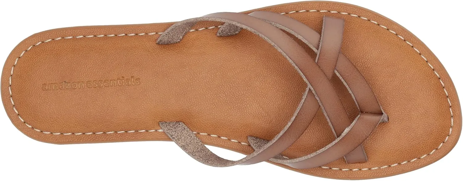 Amazon Essentials Women's Strappy Slide Flat Sandal