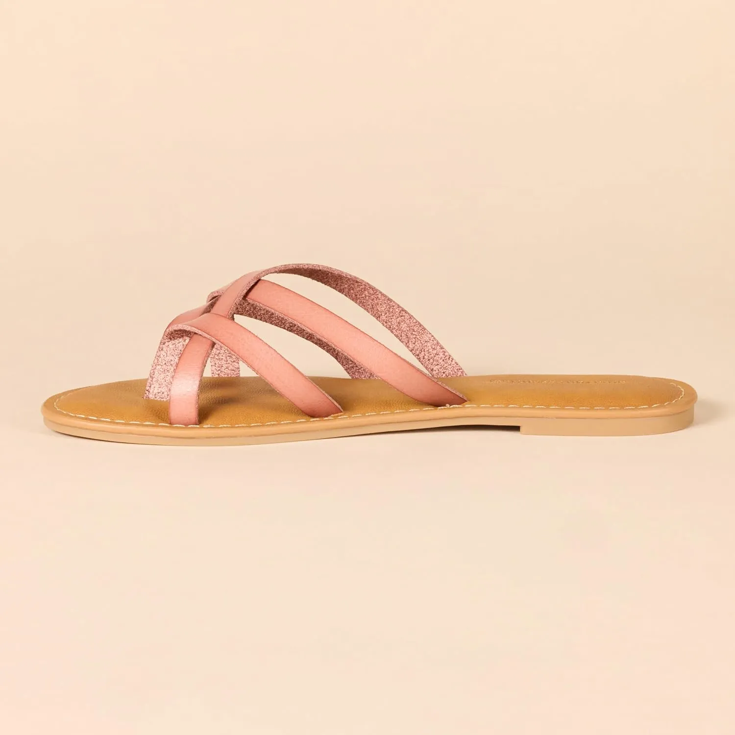 Amazon Essentials Women's Strappy Slide Flat Sandal