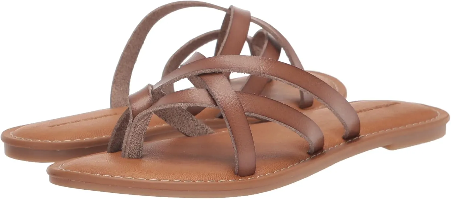 Amazon Essentials Women's Strappy Slide Flat Sandal