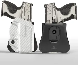 Amberide IWB & OWB KYDEX Holster Fit: Sig Sauer P320 Carry / P320 Compact / P320 M18 Pistol, Inside Waistband Concealed Carry Holster, Adjustable Cant & 'Posi-Click' Retention, USA Made by Amberide