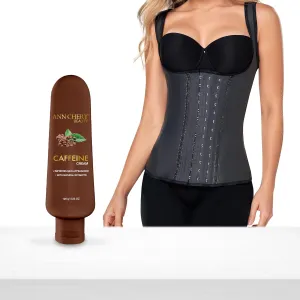 Ann Chery 2027 Latex Vest Waist Trainer   120g Caffeine Body Cream | 3 Hook Waist Cincher for Shaping, Comfort, and Support