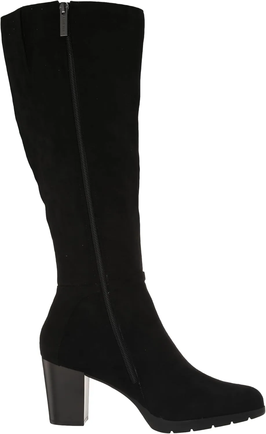 Anne Klein Womens Faux Suede Block Heel Knee-High Boots