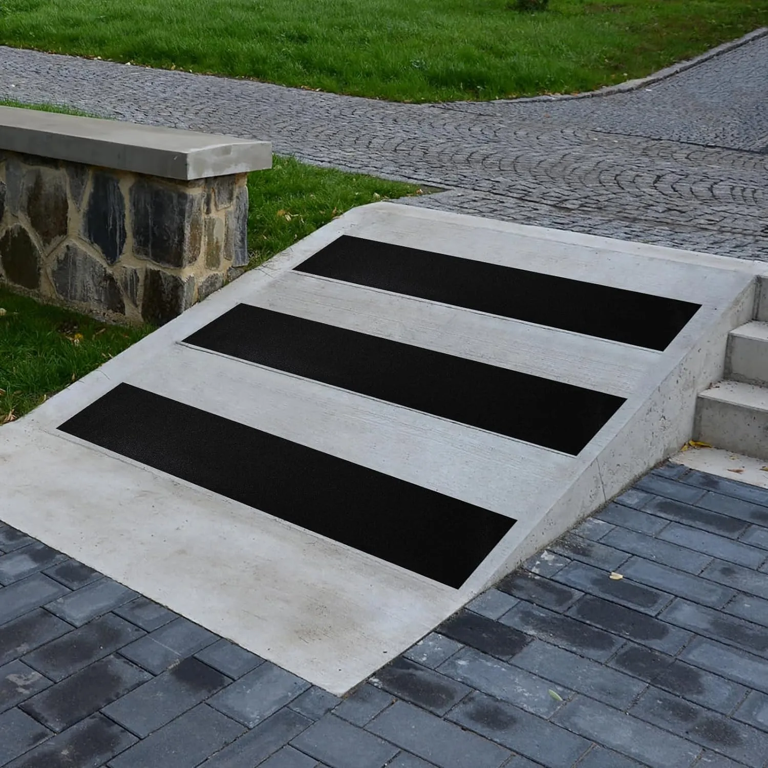 Anti Slip Tape Black - 12Inch x 30FT Non Skid Ramp for Outdoor, High Traction Abrasive Adhesive Anti Slip for Stairs Step
