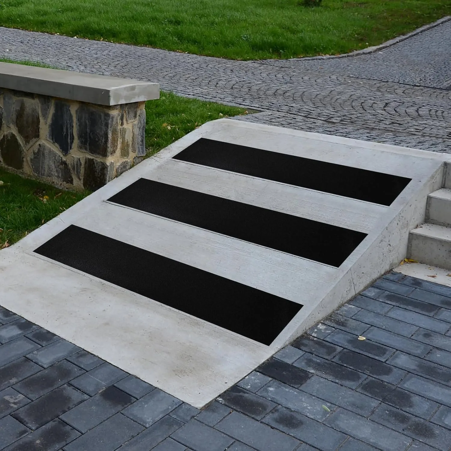 Anti Slip Tape Black 8Inch x 30FT Non Slip Ramp for Outdoor Non Skid Tape, Best Grip Non Slip Strips Tape High Traction Friction Abrasive Adhesive for Stairs Step