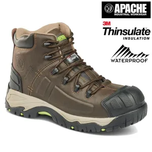 Apache Neptune Brown Composite Toe Thinsulate Mens Safety Boots