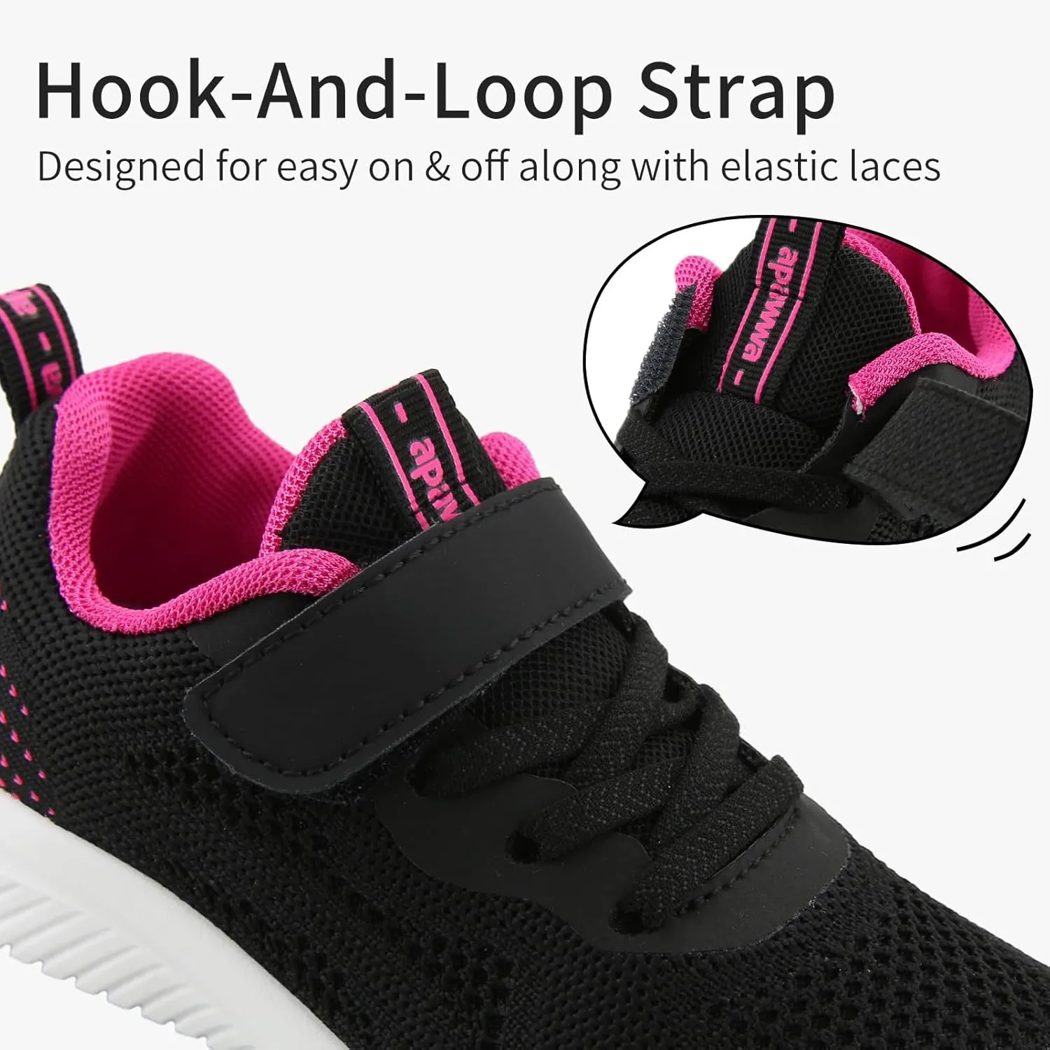 Apawwa Boys Girls Sneakers Lightweight Sneaker for boy Kids Breathable Tennis Shoes for Toddler/Little Kids/Big Kids