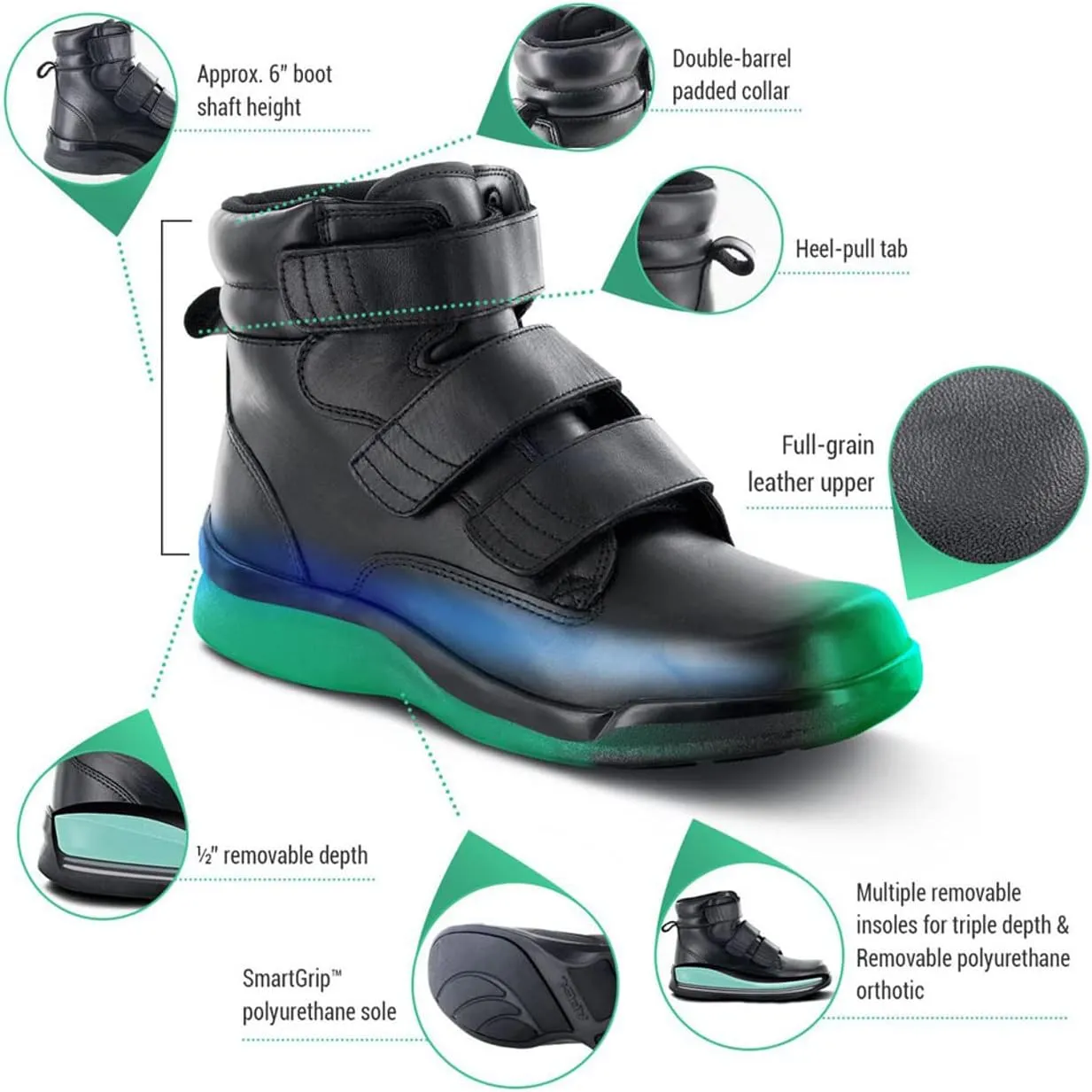 Apex Men's Biomechanical Triple-Strap Work Boot Sneaker