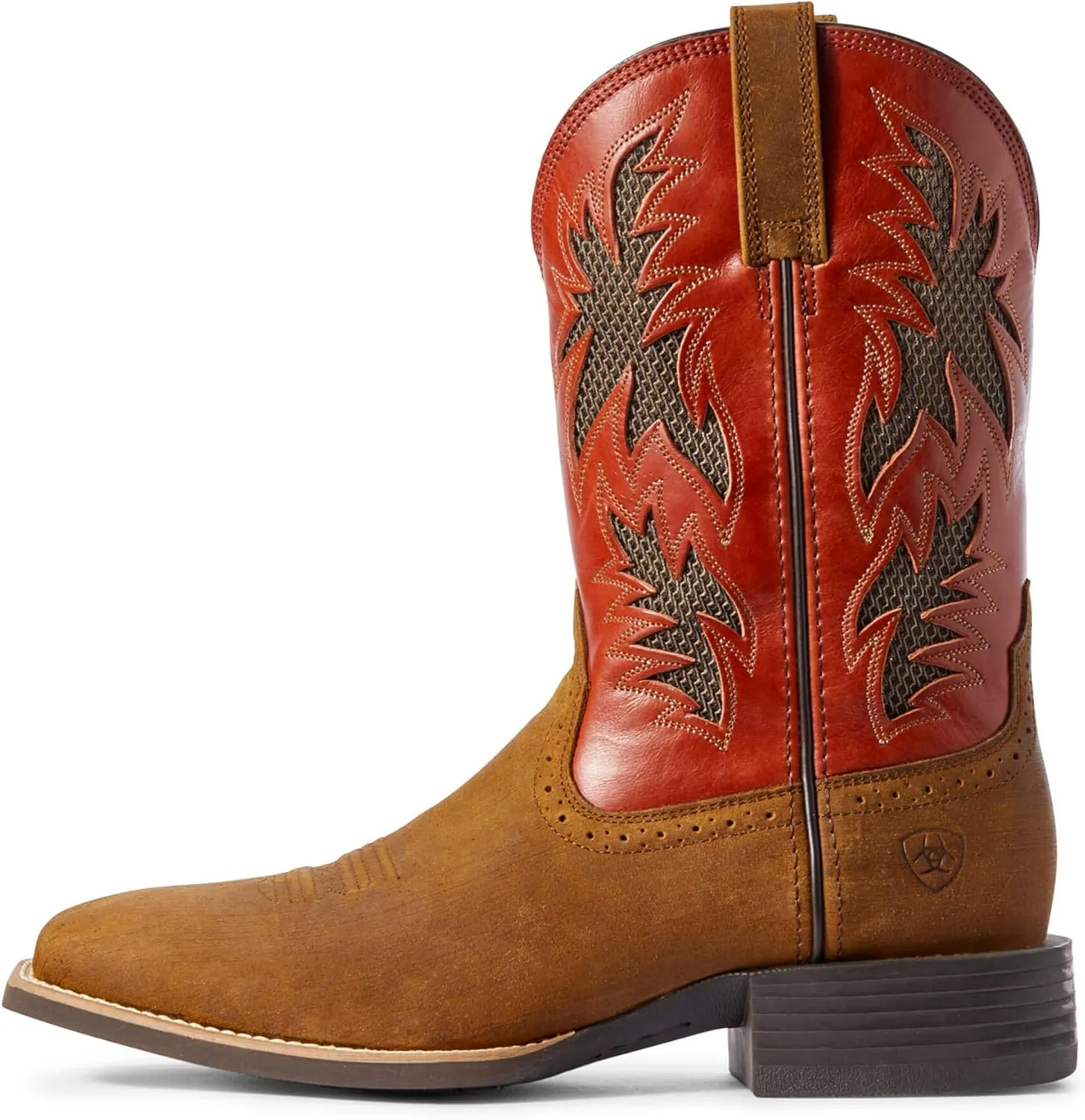 ARIAT Men's Sport Cool Venttek Dark Tan 11" Two Tone Tan Top Cowboy Boot Brown