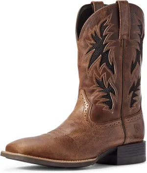 ARIAT Men's Sport Cool Venttek Dark Tan 11" Two Tone Tan Top Cowboy Boot Brown