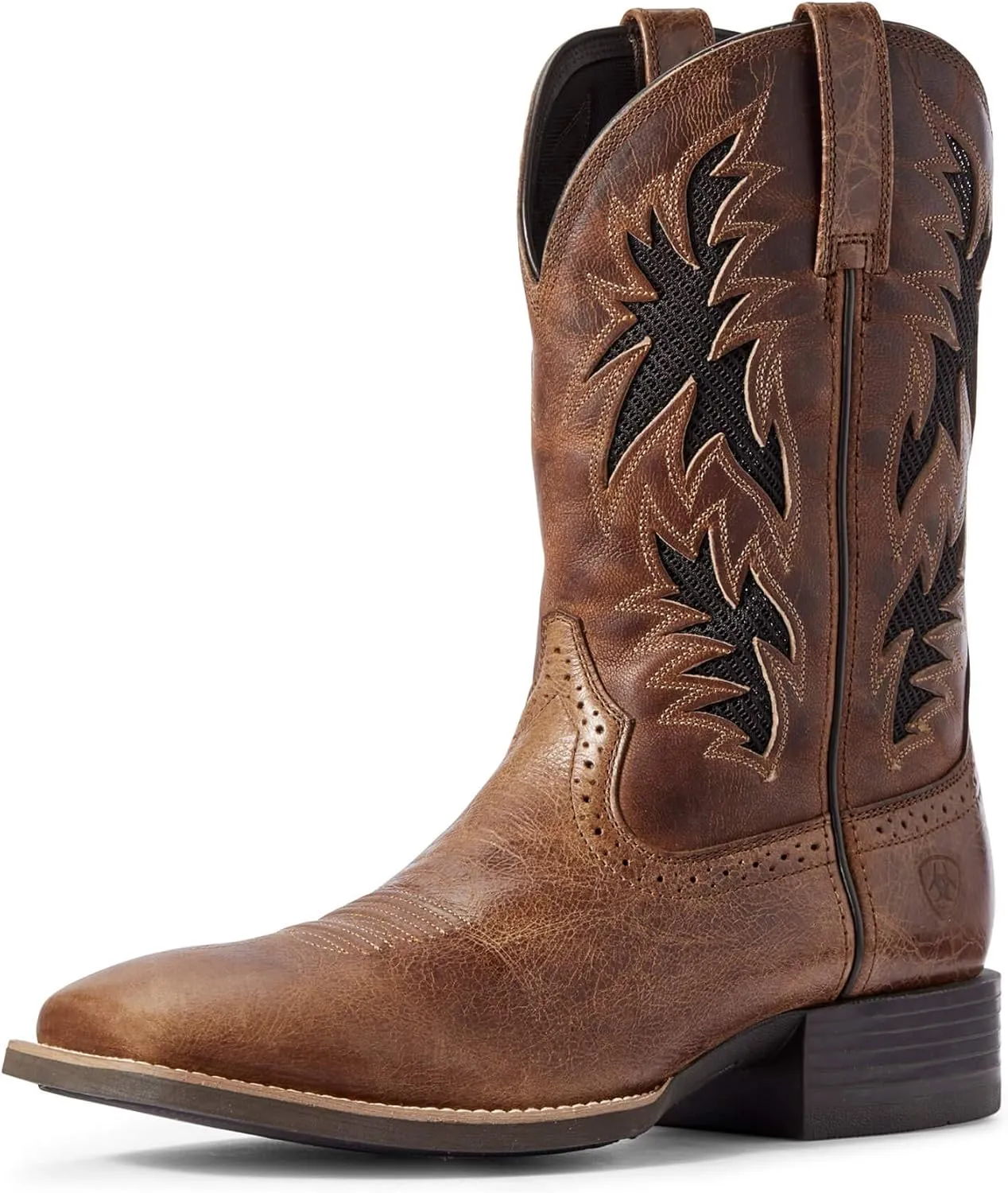 ARIAT Men's Sport Cool Venttek Dark Tan 11" Two Tone Tan Top Cowboy Boot Brown