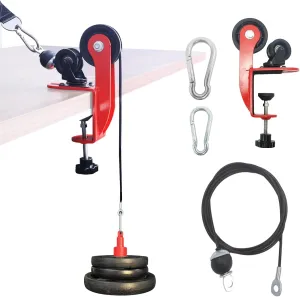 Arm Wrestling Training Pulley System Professional, Forearm Workout Table Equipment, Wrist Exerciser Cable Machine with Rope