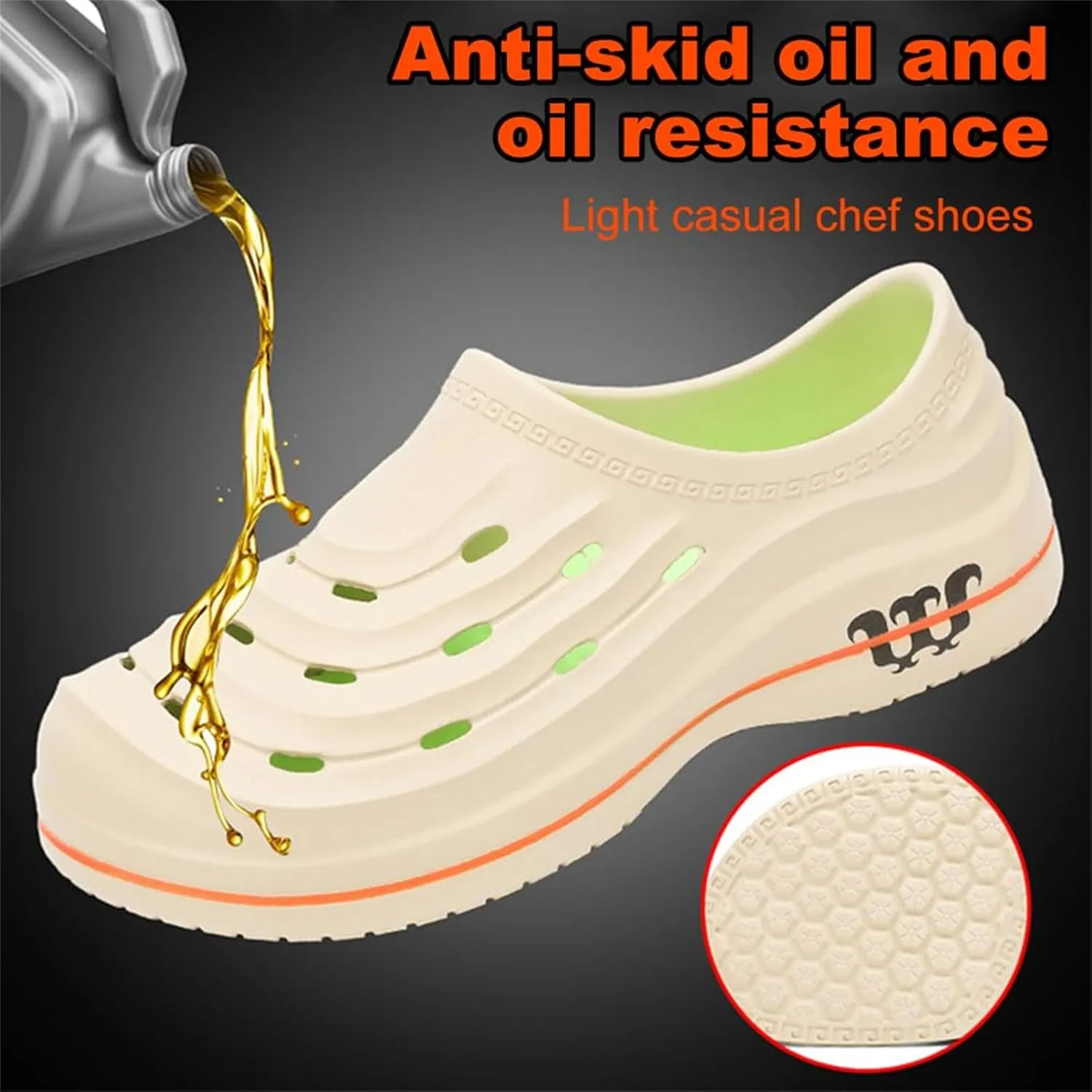 Armadillo Chef Shoes Non Slip Work Shoes for Men Women Clogs Comfortable Nursing Slip Resistant Work Shoe Lightweight Ideal for Kitchens Healthcare Gardening