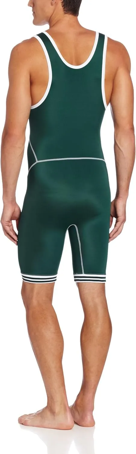 Asics Men's Snap Down Wrestling Singlet (Navy/White)