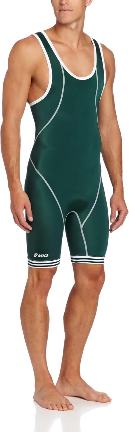 Asics Men's Snap Down Wrestling Singlet (Navy/White)