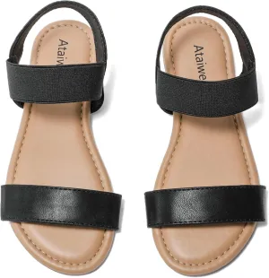 Ataiwee Women's Flat Slide Sandals - Fashionable Braided Elegant Cross Strap Flat Summer Sandals.