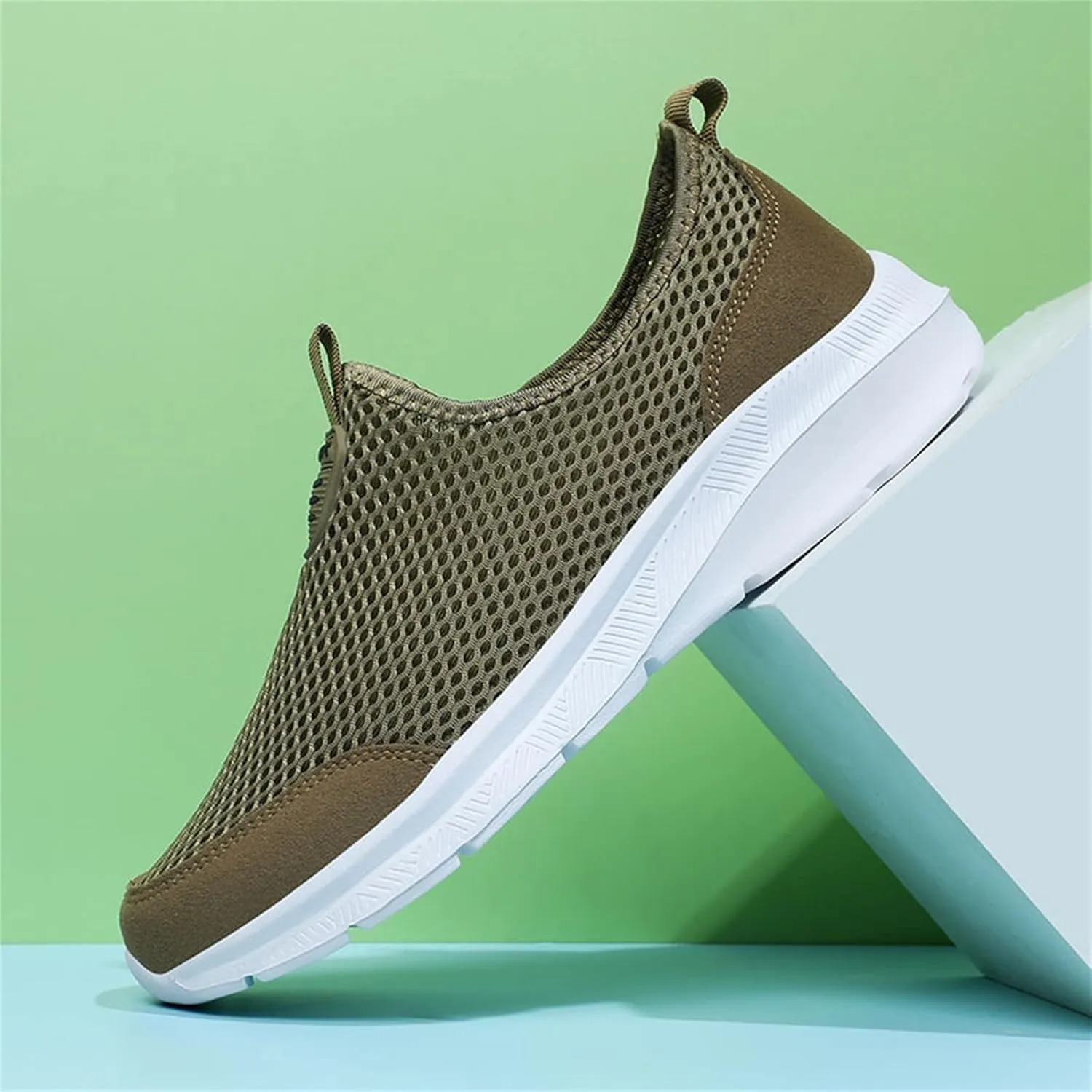 Athletic Fashion Sneakers for Men Comfortable Breathable Stretch Canvas Slip On Sneaker Casual Stretch Sneaker