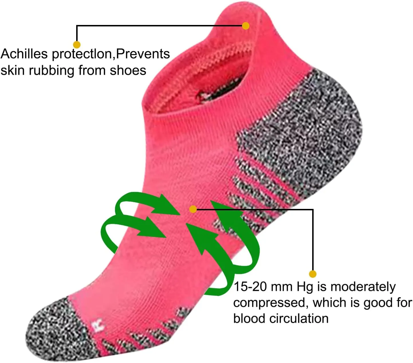 Athletic Running Ankle Socks for Men and Women - Anti Blister Low Cut Socks - 4 Pairs & 6 Pairs