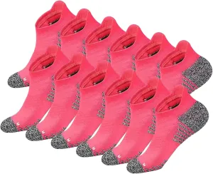 Athletic Running Ankle Socks for Men and Women - Anti Blister Low Cut Socks - 4 Pairs & 6 Pairs