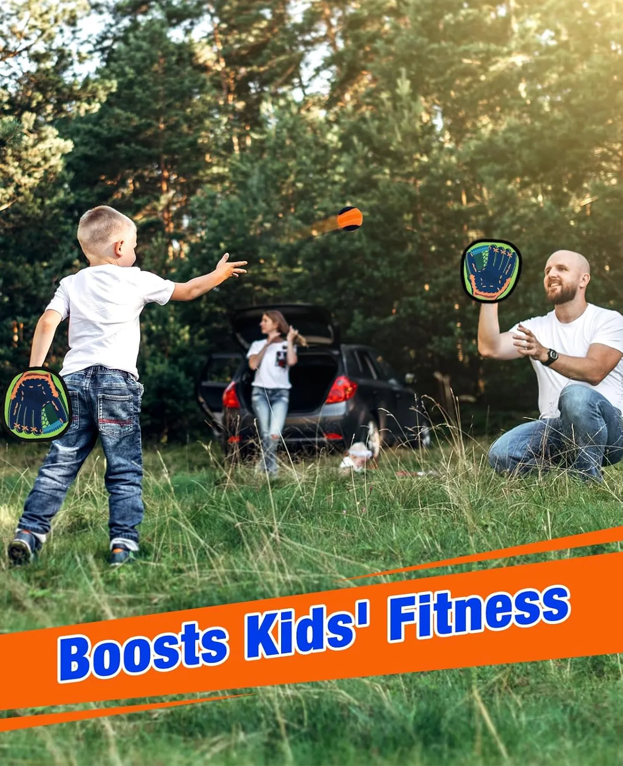 Aywewii Toss and Catch Ball Game Toddler Kids Beginner Baseball Training Glove Beach Pool Toys Outdoor Yard Games for 3 4 5 6 7 Year Old Boys Girls Toys Birthday Gifts Easter Basket Stuffers