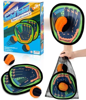 Aywewii Toss and Catch Ball Game Toddler Kids Beginner Baseball Training Glove Beach Pool Toys Outdoor Yard Games for 3 4 5 6 7 Year Old Boys Girls Toys Birthday Gifts Easter Basket Stuffers