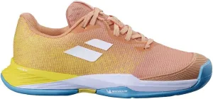 Babolat Jet Mach 3 Junior All Court Girl Tennis Shoes (Coral/Gold Fusion) (Coral/Gold Fusion, US Footwear Size System, Big Kid, Numeric, Medium, 7)