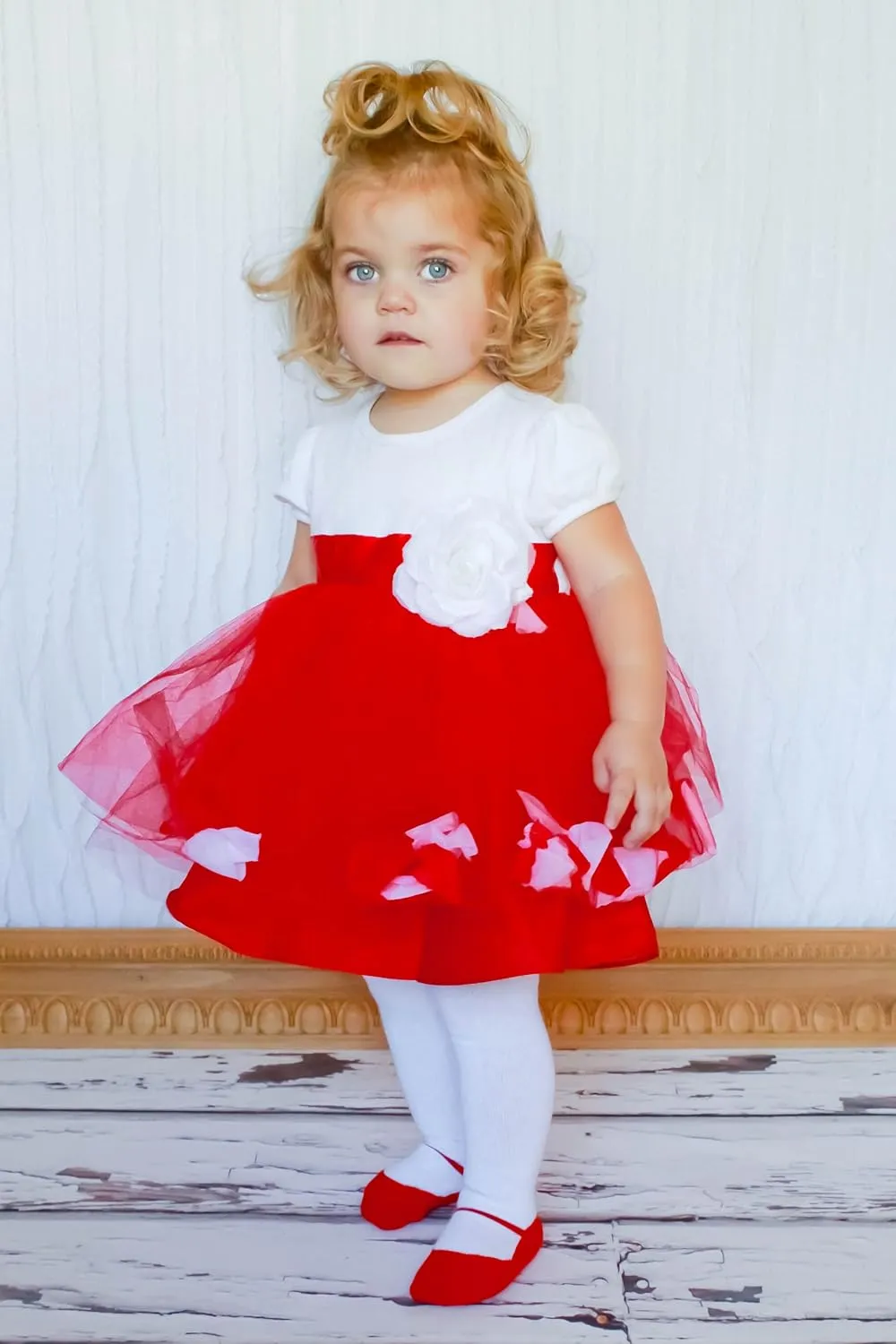 Baby Girl Tights with Sewn-in Mary Jane Shoe Design - Anti Slip - Cotton-Infant & Toddler Sizes