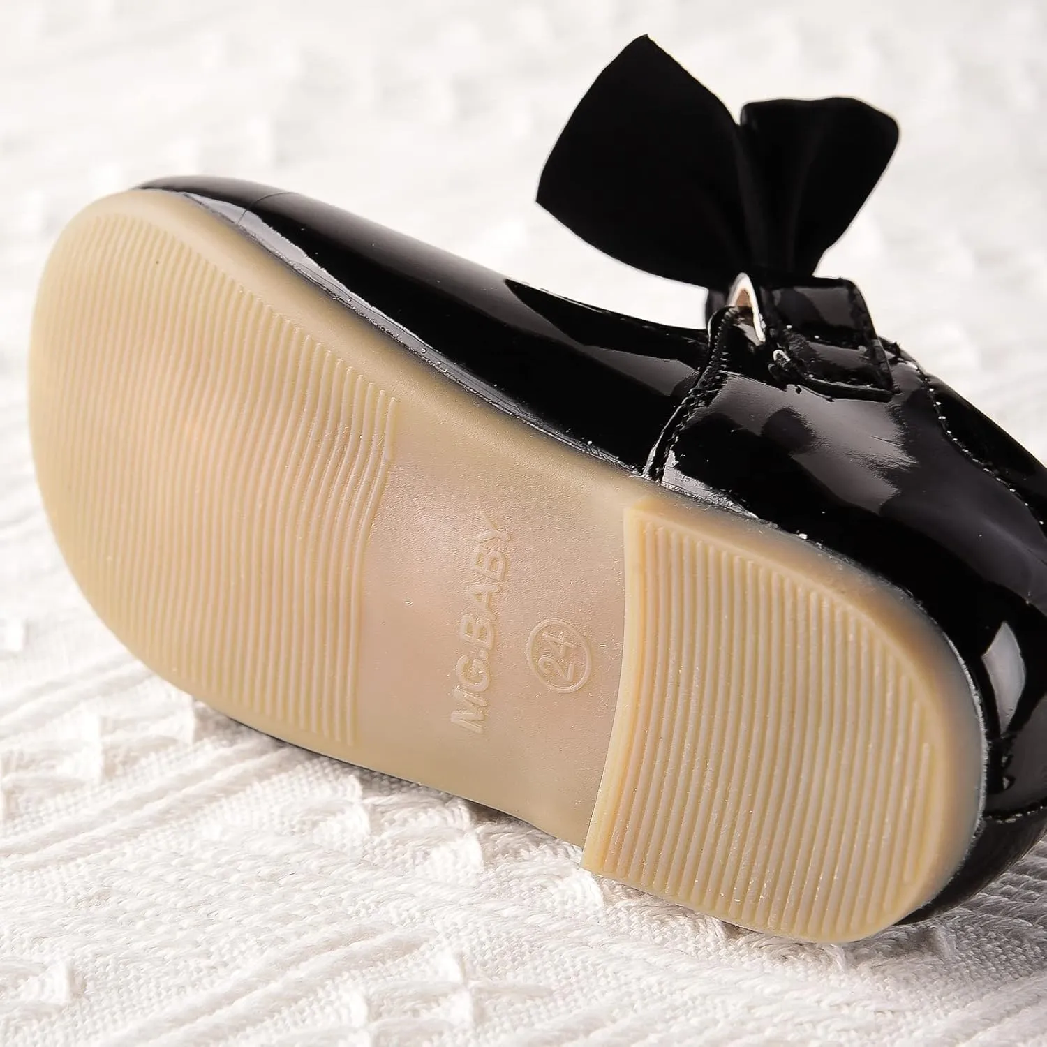 Baby Girls Wedding Flat Ribbon Bow Shoes Princess Dress Mary Jane