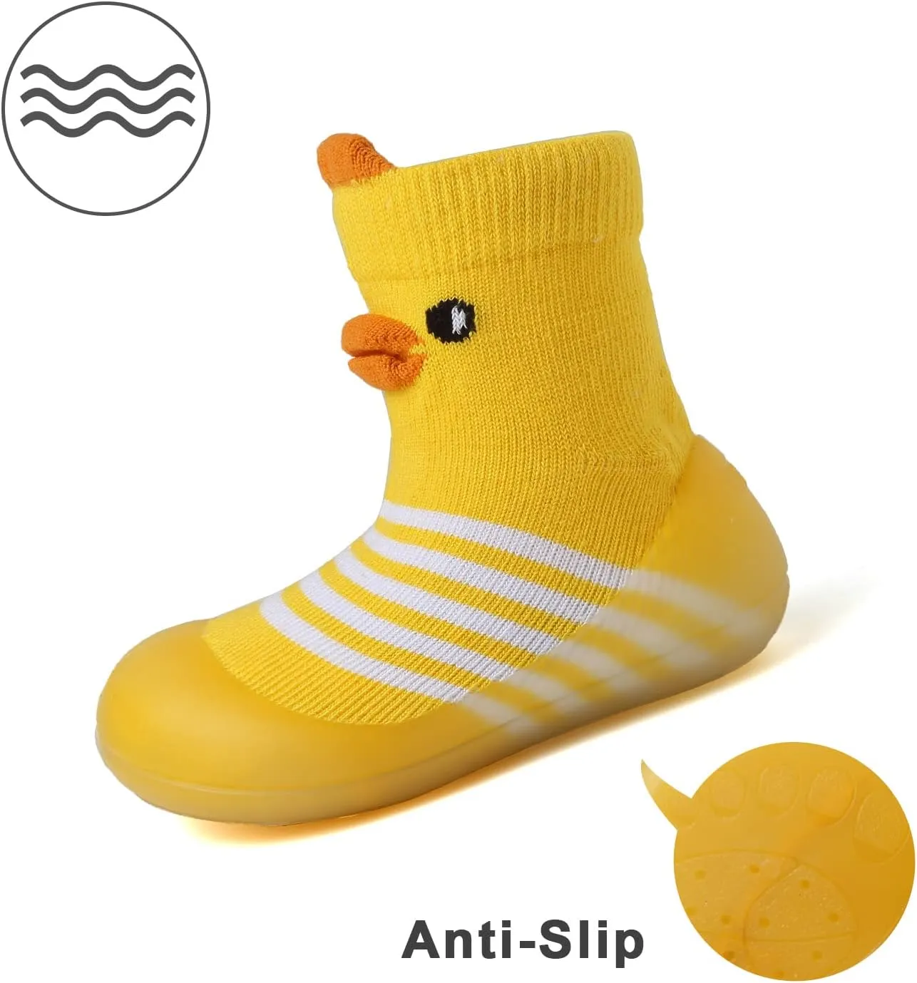 Baby Sock Shoes Toddler Cartoon Soft Rubber Sole Non Slip Indoor Floor Slipper for Infant Boys Girls