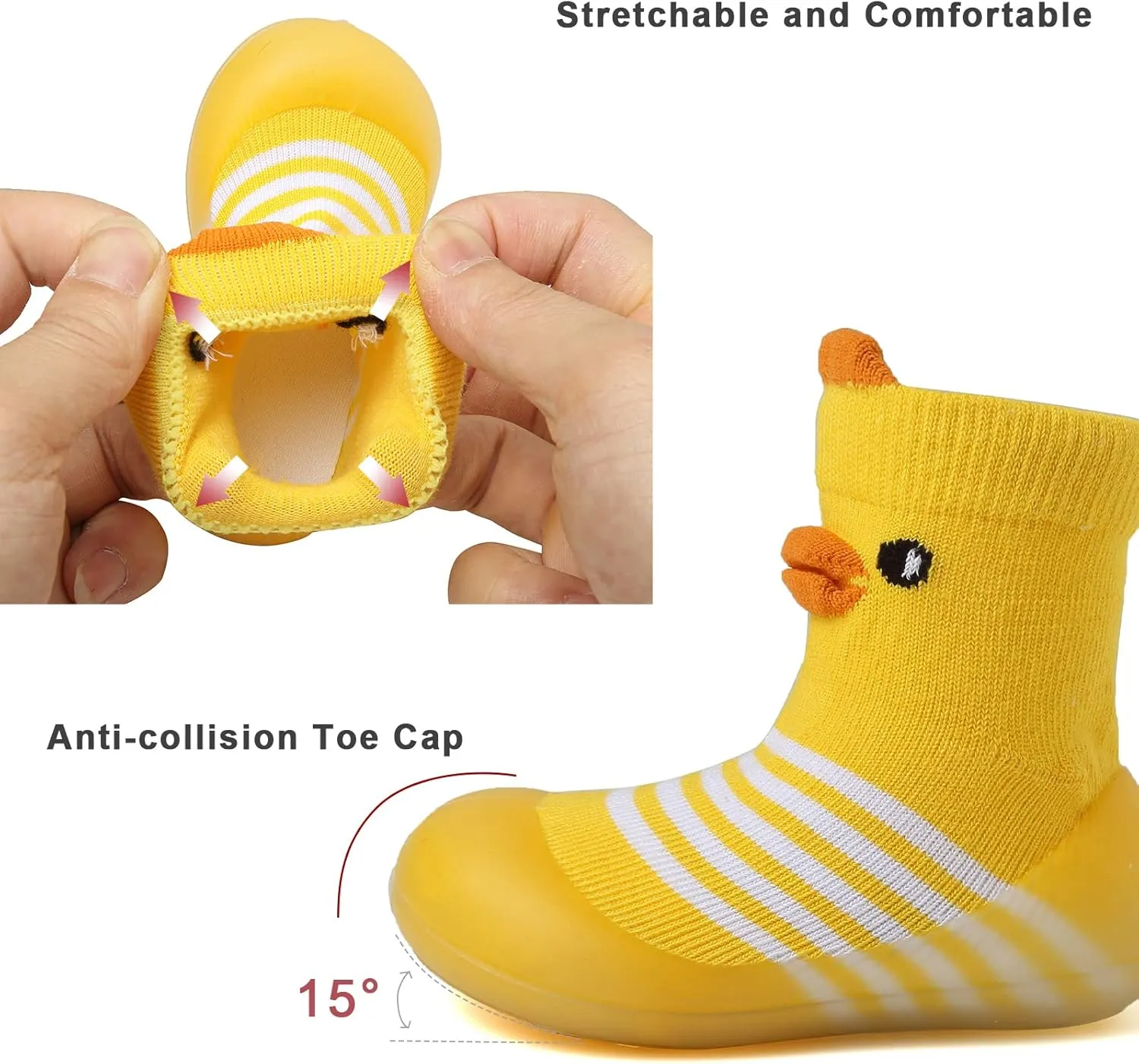 Baby Sock Shoes Toddler Cartoon Soft Rubber Sole Non Slip Indoor Floor Slipper for Infant Boys Girls